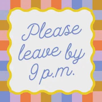 Festive Party Napkins | Please Leave By 9PM