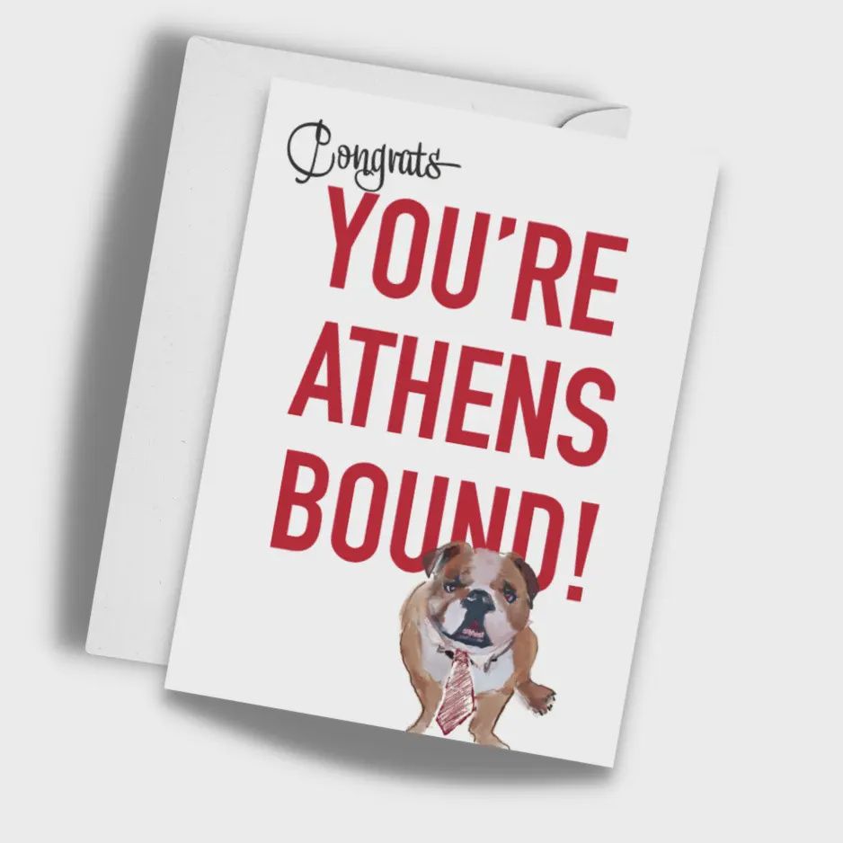 &quot;Congratulations, You&#39;re Athens Bound&quot; Greeting Card