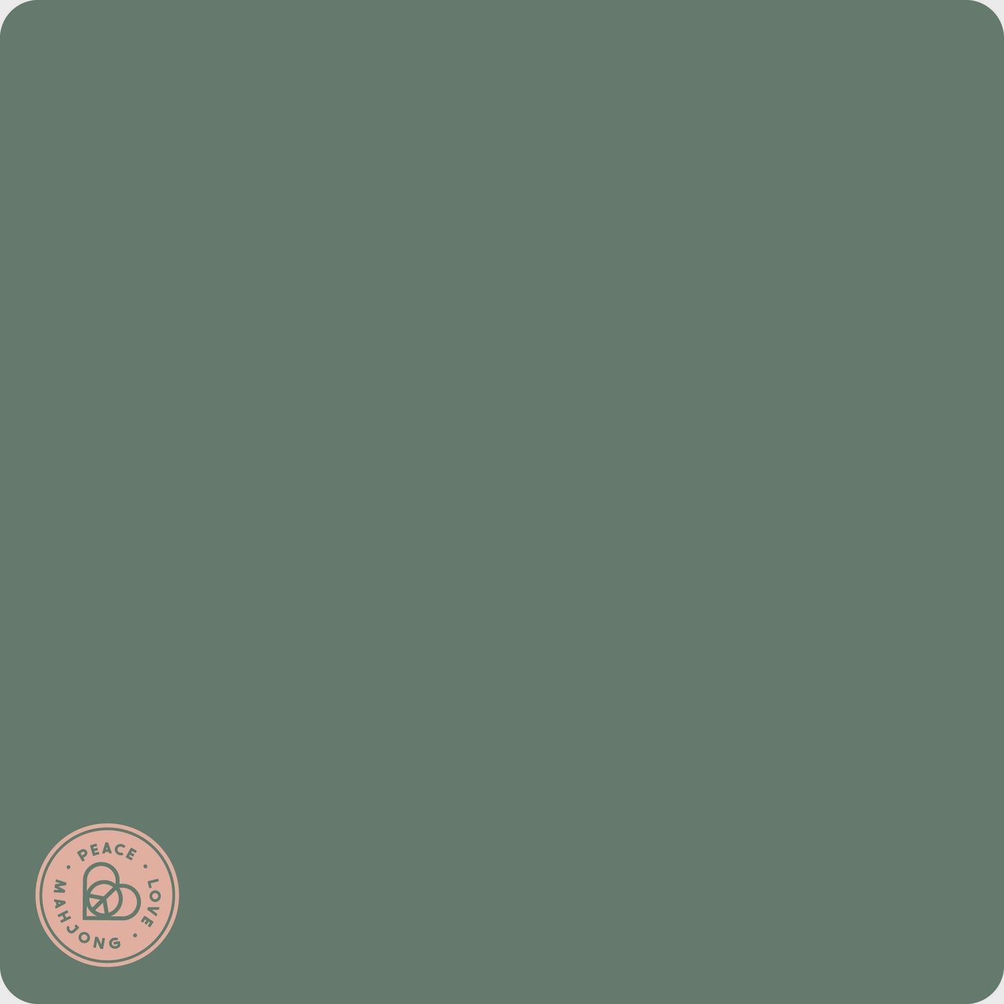 Peace Love Mahjong Mats, Color: Dark Green OG Mat