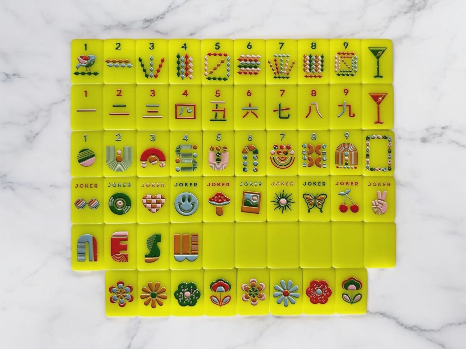 Mod Mahjong Tile Set, Color: Chartreuse