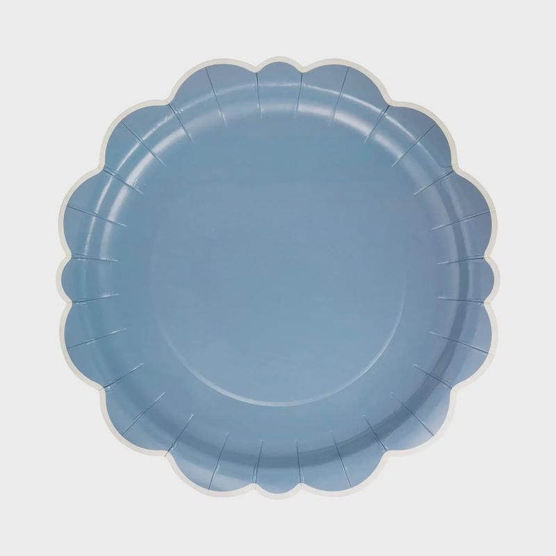 Blue Scalloped Edge 10” Plates