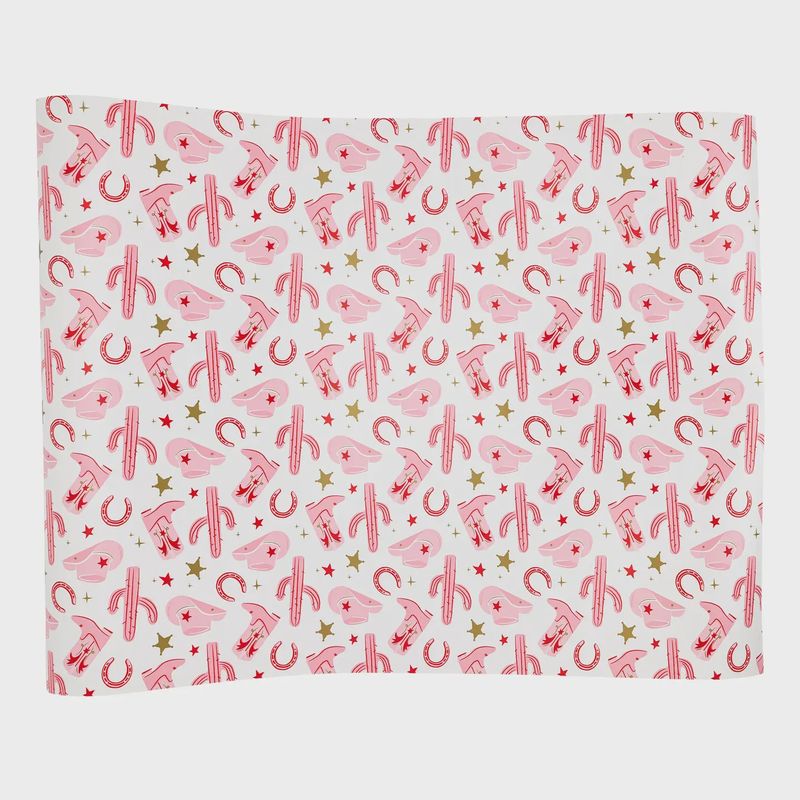 Disco Cowgirl Pattern Paper Table Runner
