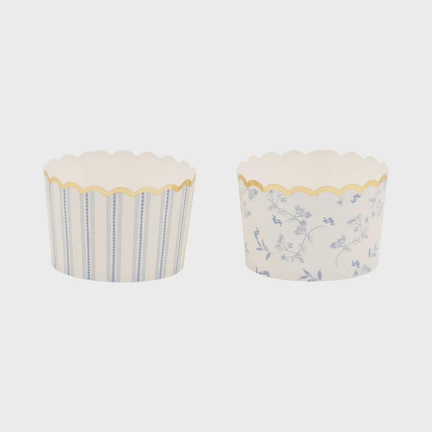 Jumbo Foiled Pembroke Floral Stripe Baking Cup