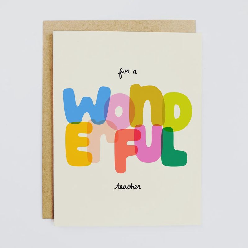 Wonderful Teacher Greeting Card