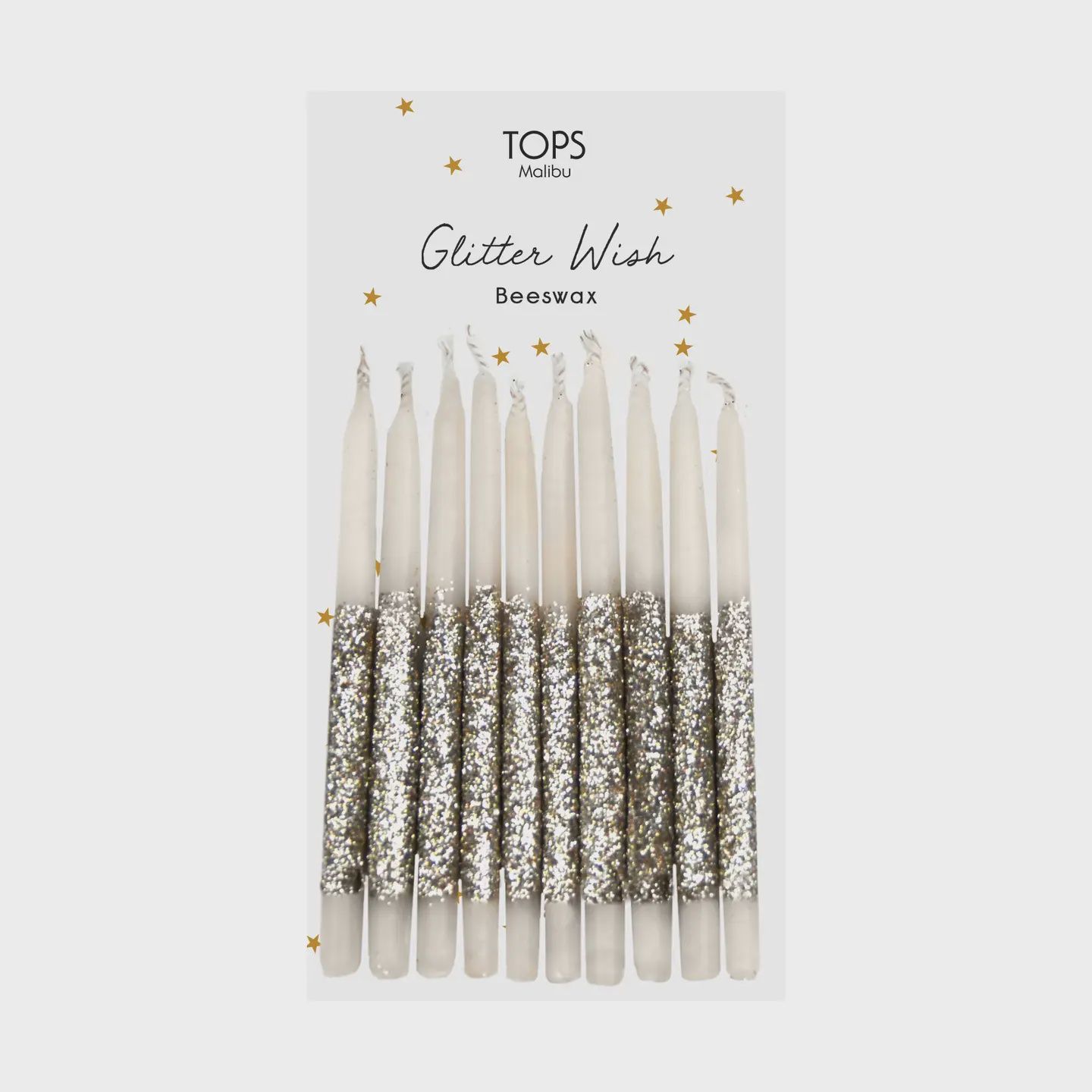 Glitter Wish 3&quot; Beeswax Candles