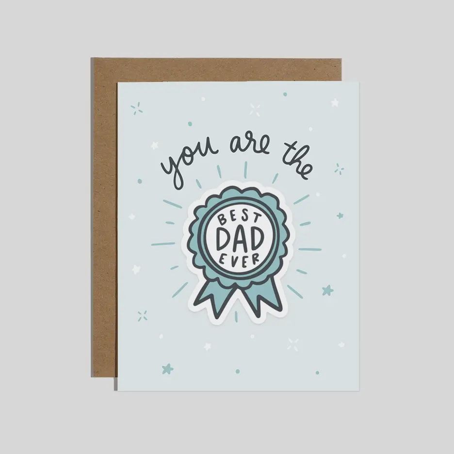 Best Dad Ever Sticker Card