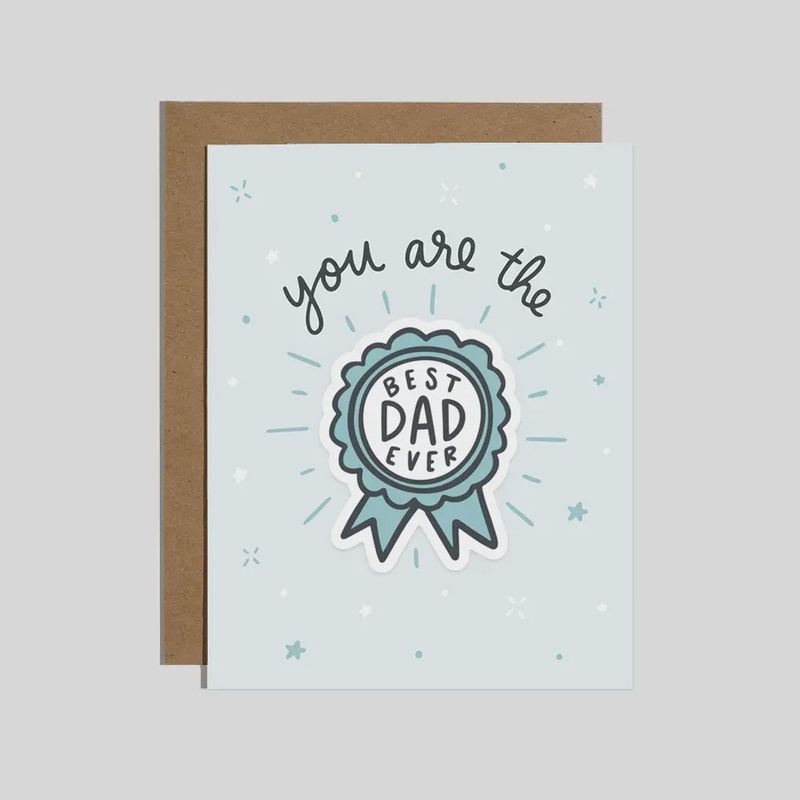 Best Dad Ever Sticker Card