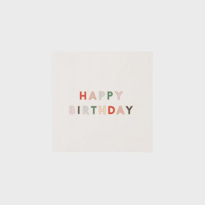 HAPPY BIRTHDAY COCKTAIL NAPKINS
