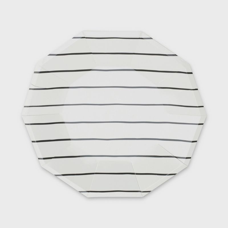 Frenchie Striped Large Plates