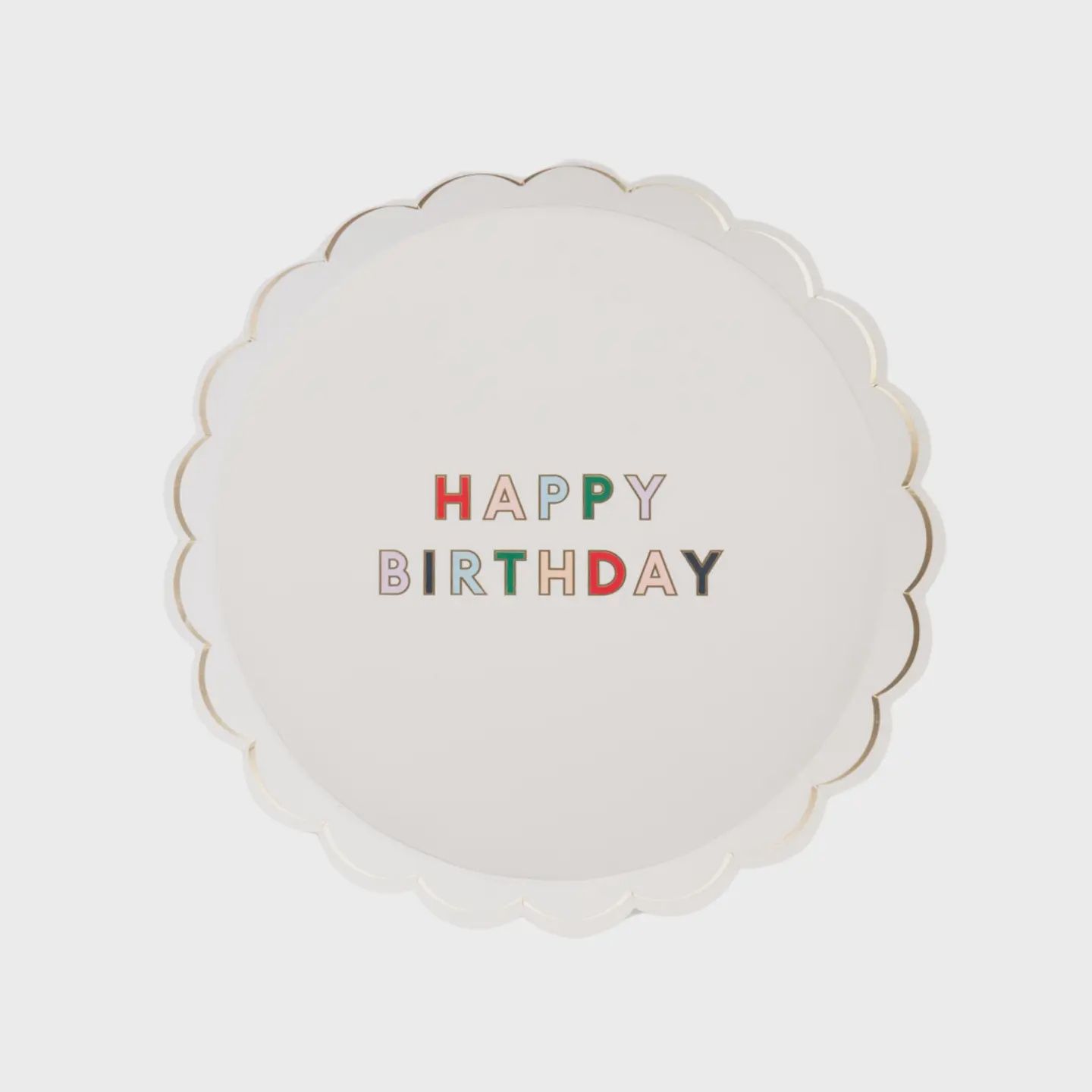 HAPPY BIRTHDAY SMALL PLATE, Color: BLANC WHITE