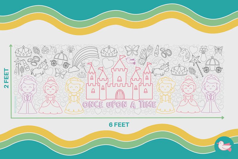 Princess Coloring Banner