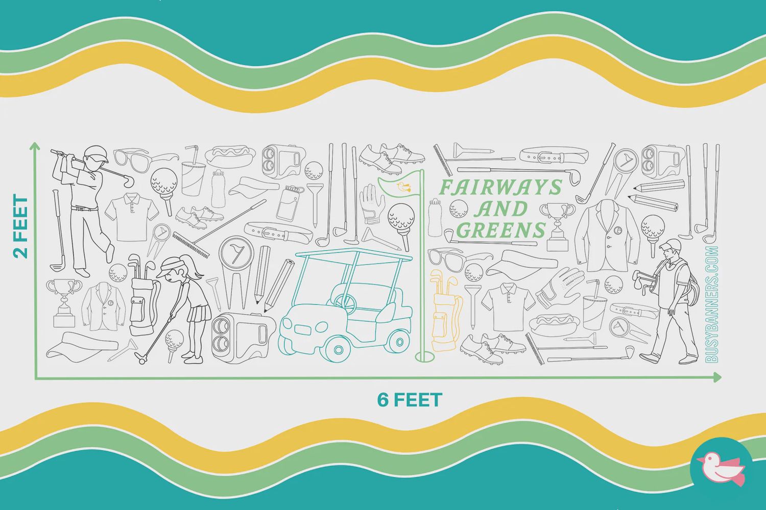 Fairways &amp; Greens Coloring Banner
