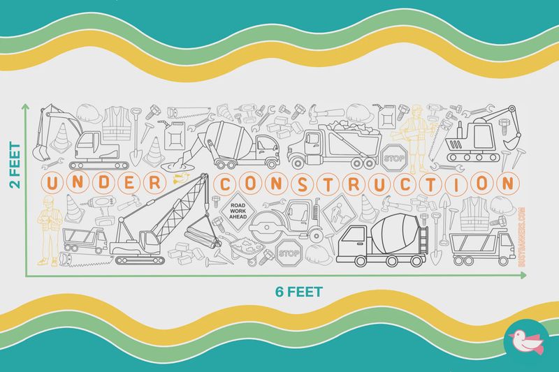 Under Construction Coloring Banner