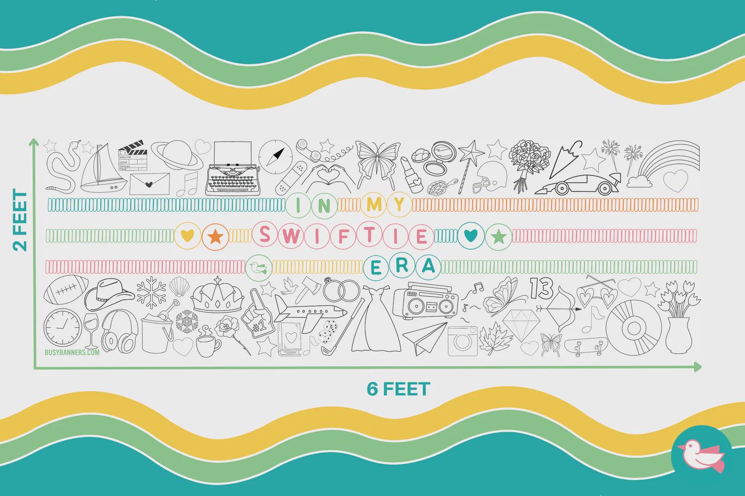 In My Swiftie Era Coloring Banner