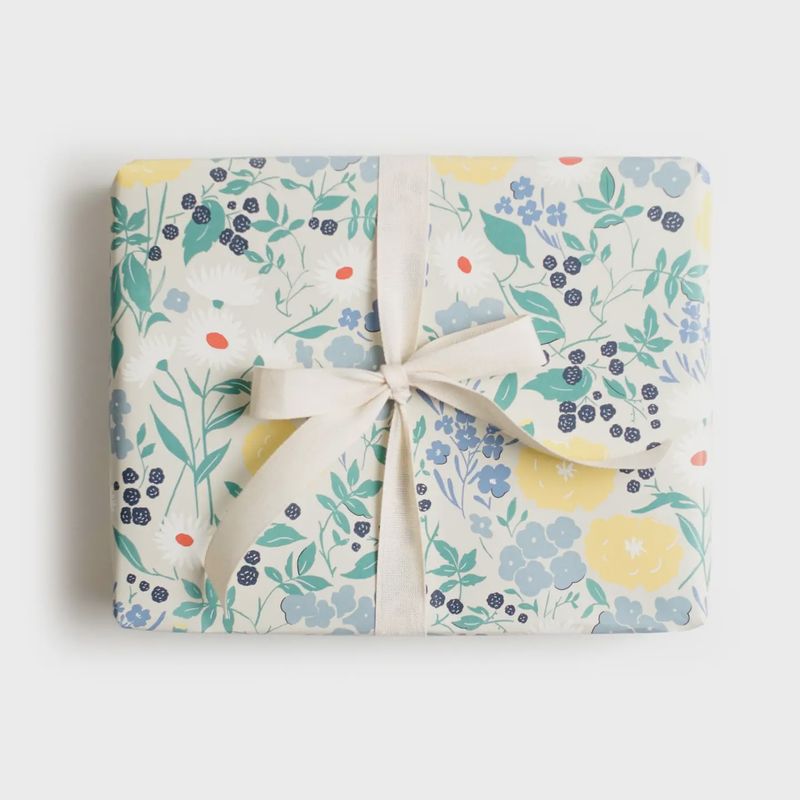 Blackberry Floral Gift Wrap Roll
