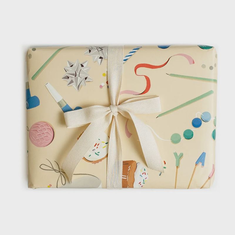 Birthday Trimmings Gift Wrap Roll