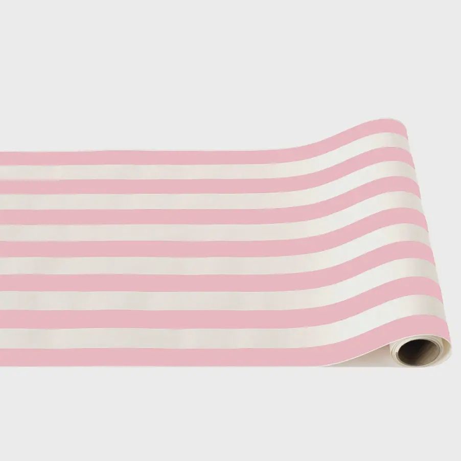 PETAL PINK SIGNATURE CABANA STRIPE TABLE RUNNER