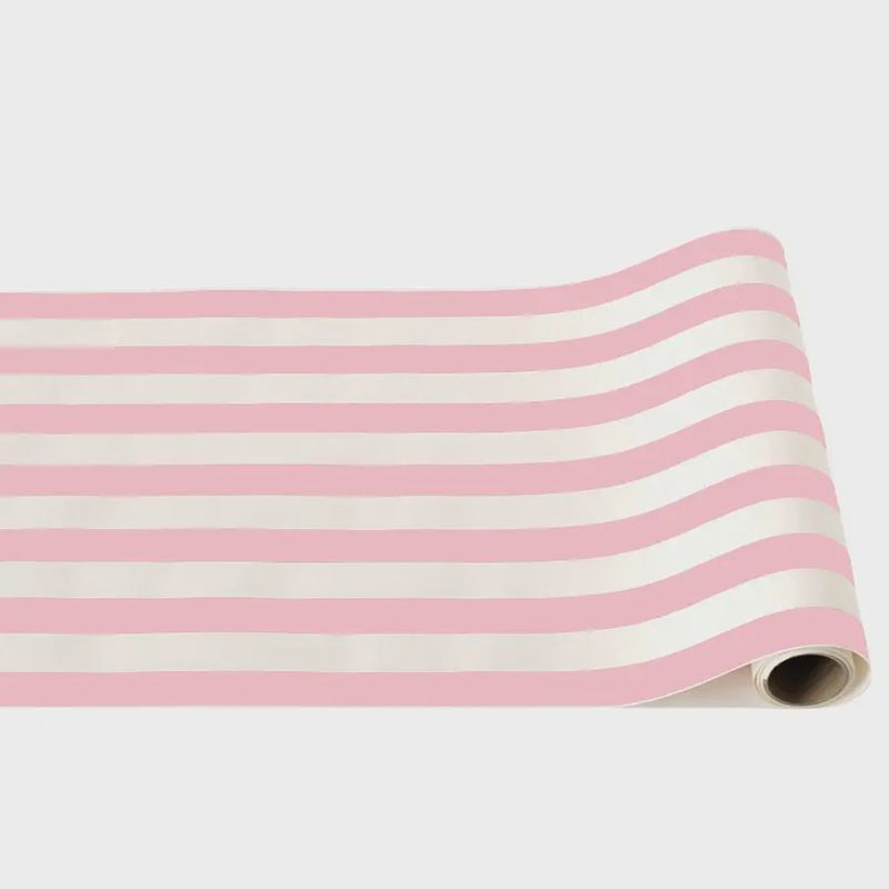 PETAL PINK SIGNATURE CABANA STRIPE TABLE RUNNER