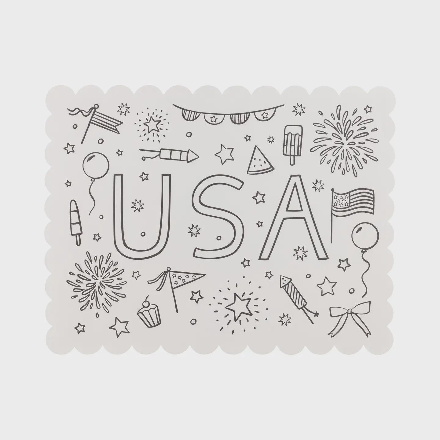 USA Coloring Activity Placemat