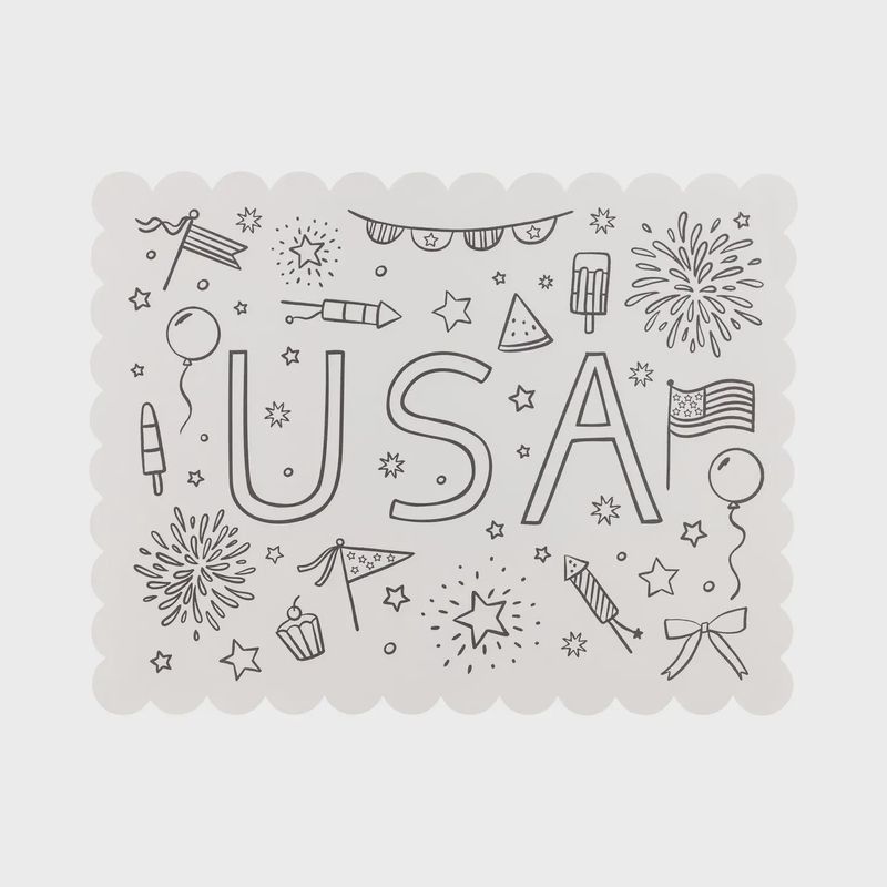 USA Coloring Activity Placemat