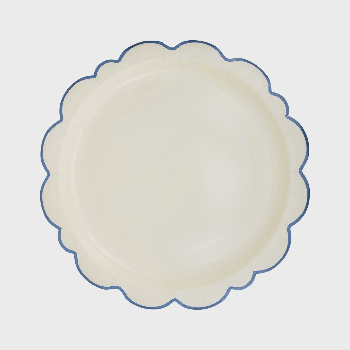 Pembroke Cream with Blue Edge Paper Plate