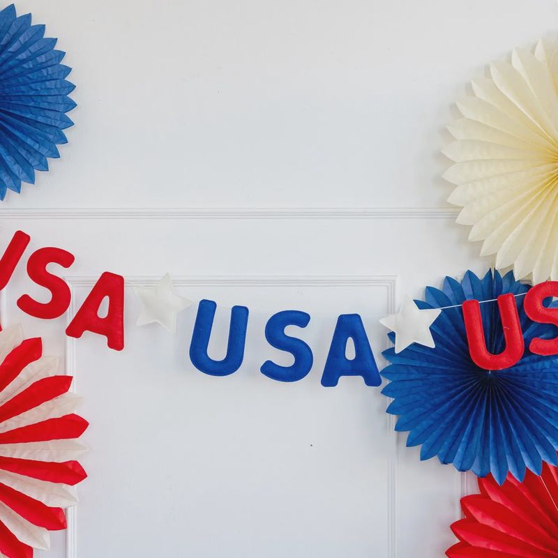 USA Puffy Felt Banner
