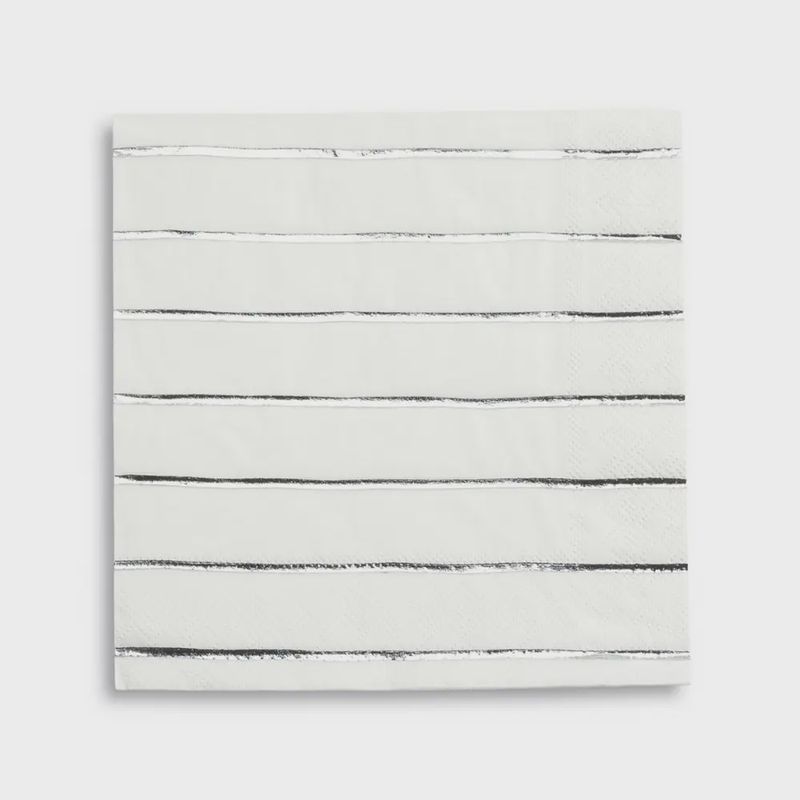 Frenchie Metallic Striped Petite Napkins