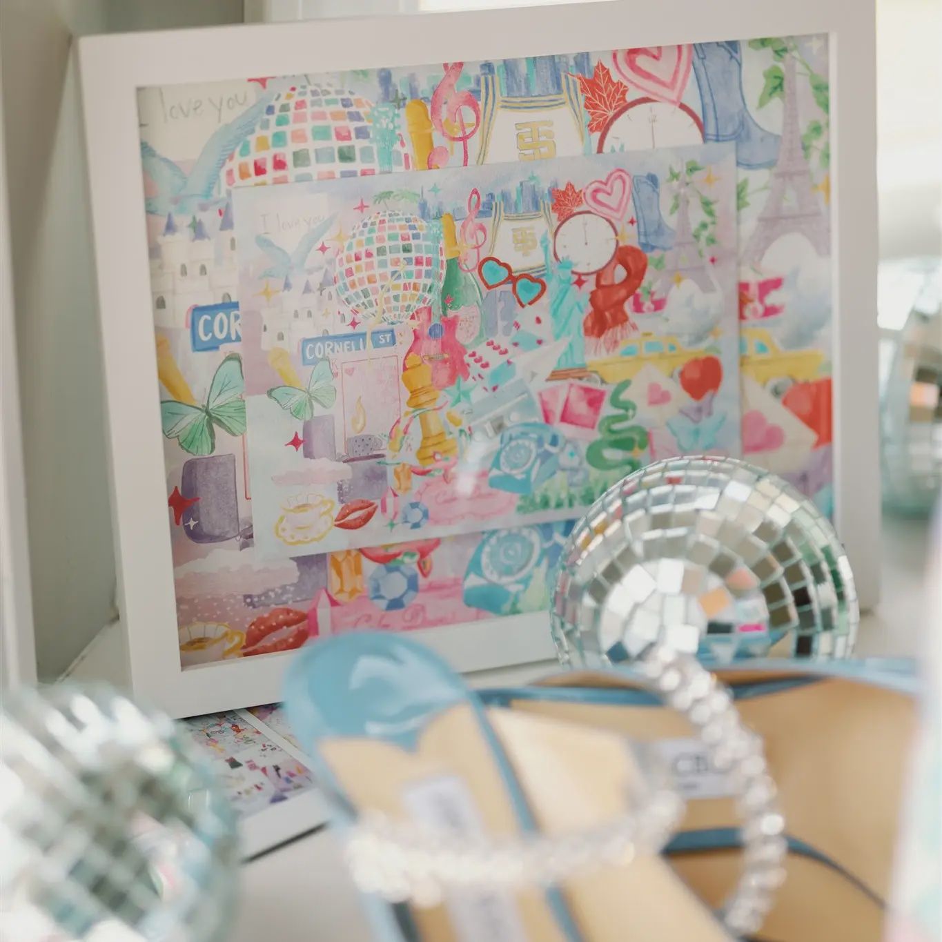 Taylor Swift Collage Watercolor Art Print