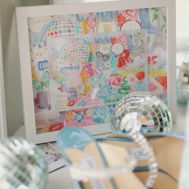 Taylor Swift Collage Watercolor Art Print