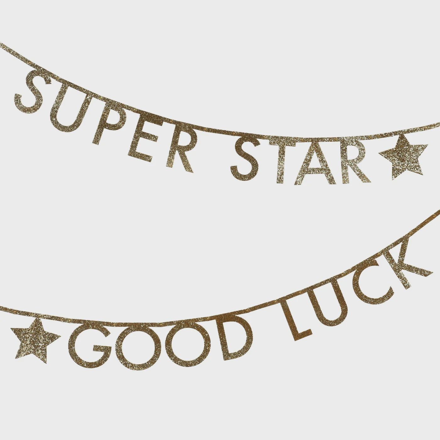 Gold Glitter Letter Garland Kit