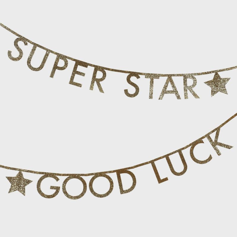 Gold Glitter Letter Garland Kit