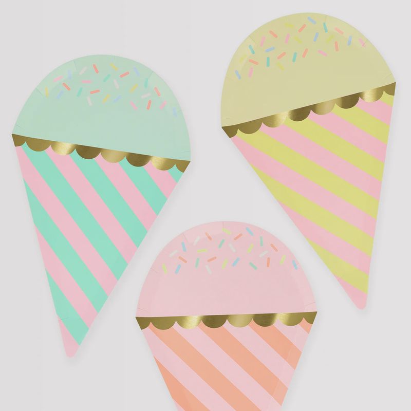 Ice Cream With Sprinkles Plates