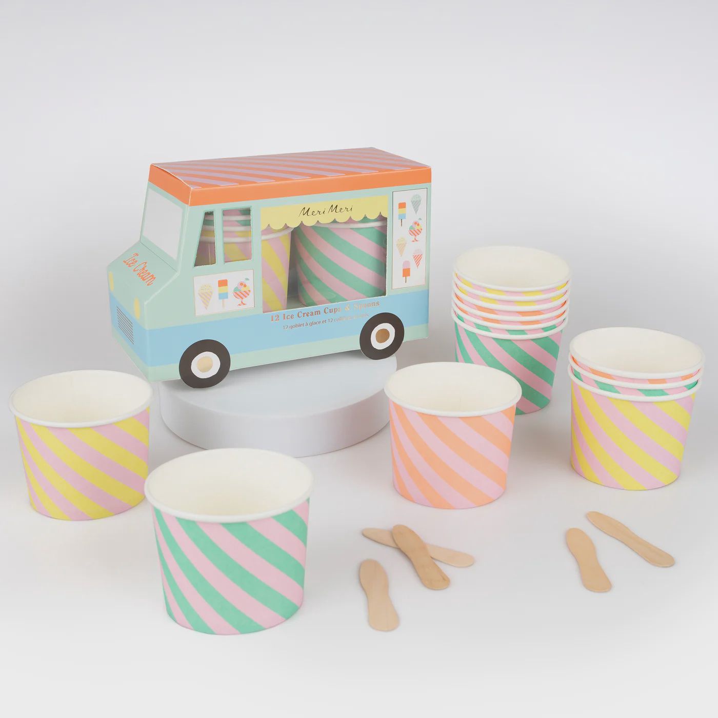 Ice Cream Cups &amp; Spoons
