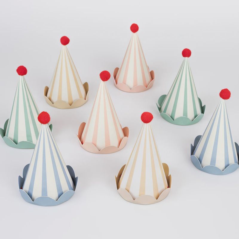 Stripe Pastel Party Hats