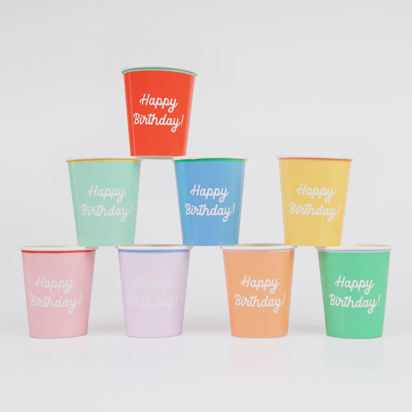 Mixed Happy Birthday Cups