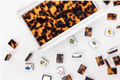 Tortoise Shell Mahjong Tile Set
