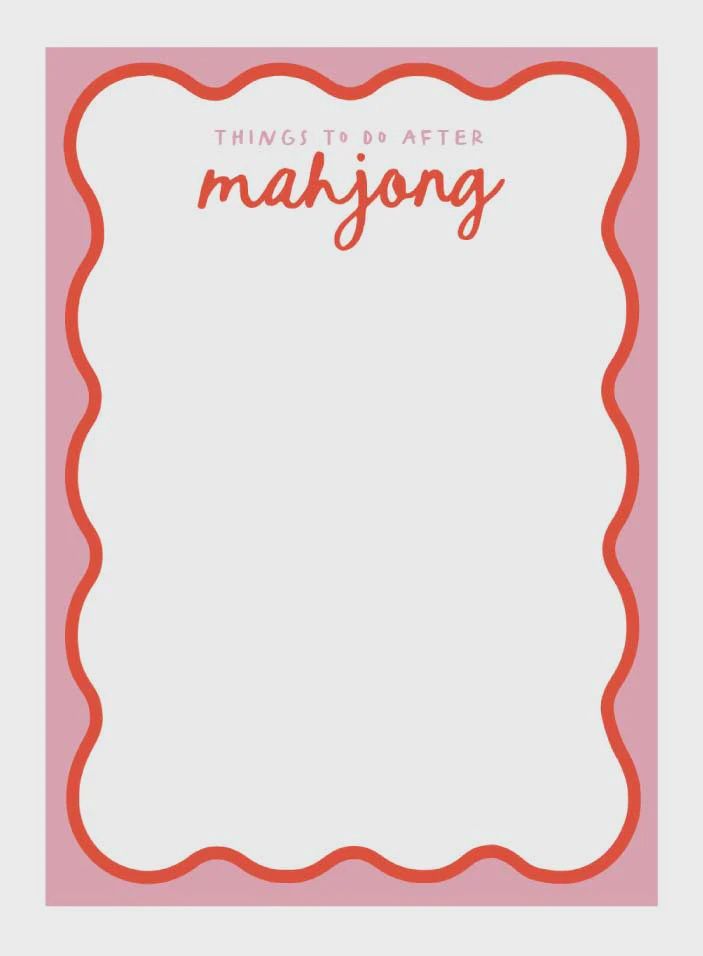 Things to Do After Mahj Notepad, Color: Red &amp; Pink