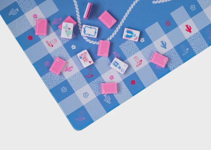 Gingham Mahjong Playing Mat