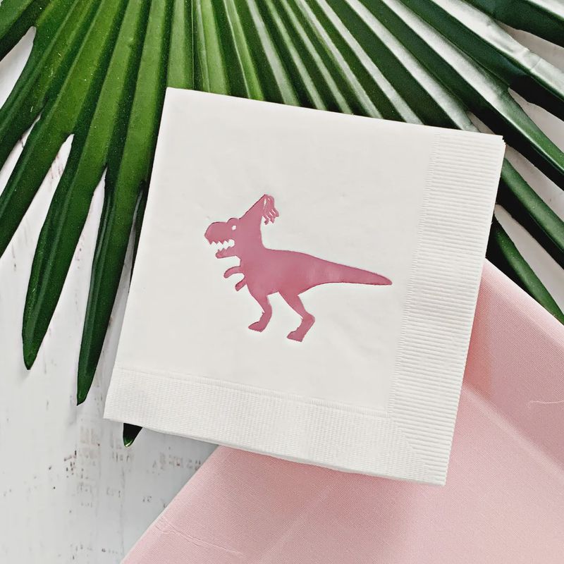 Pink Dinosaur Napkins