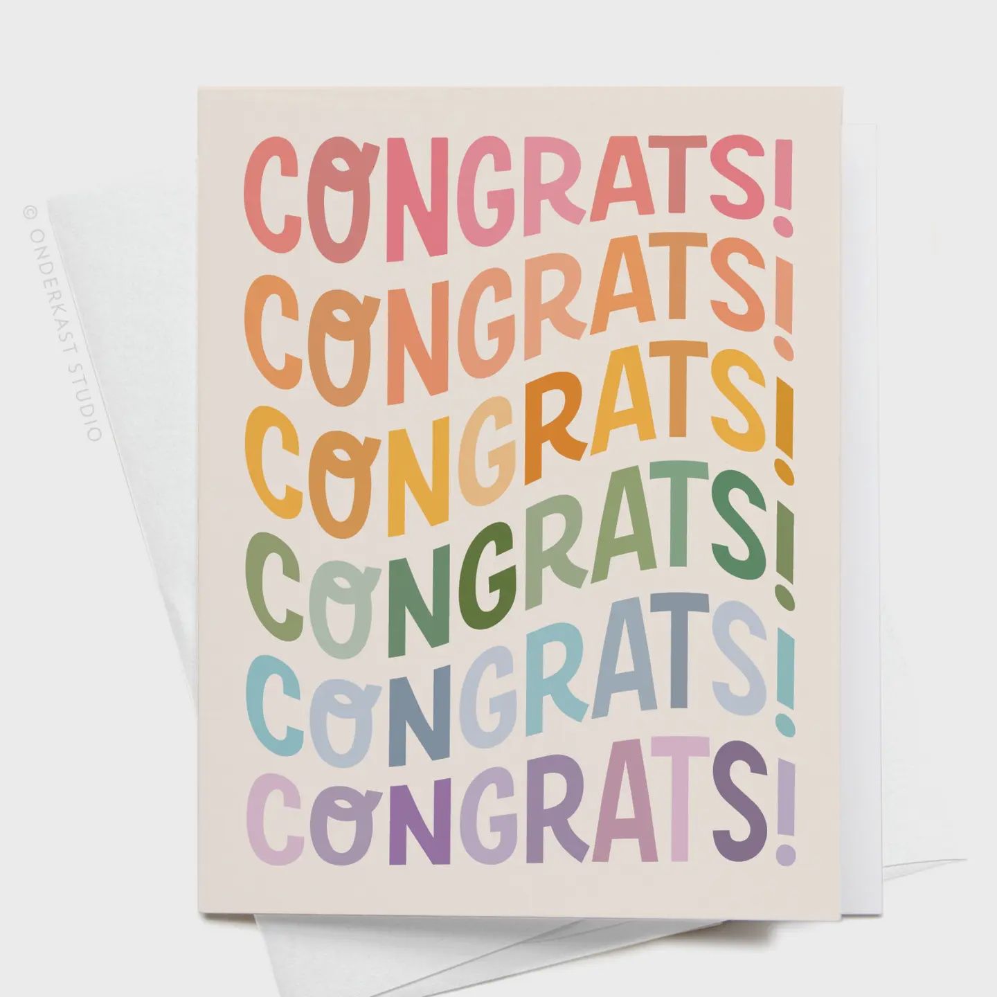 Congrats Wonky Type Greeting Card