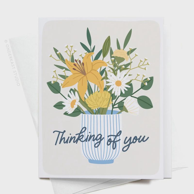 Thinking of You Flowers Greeting Card