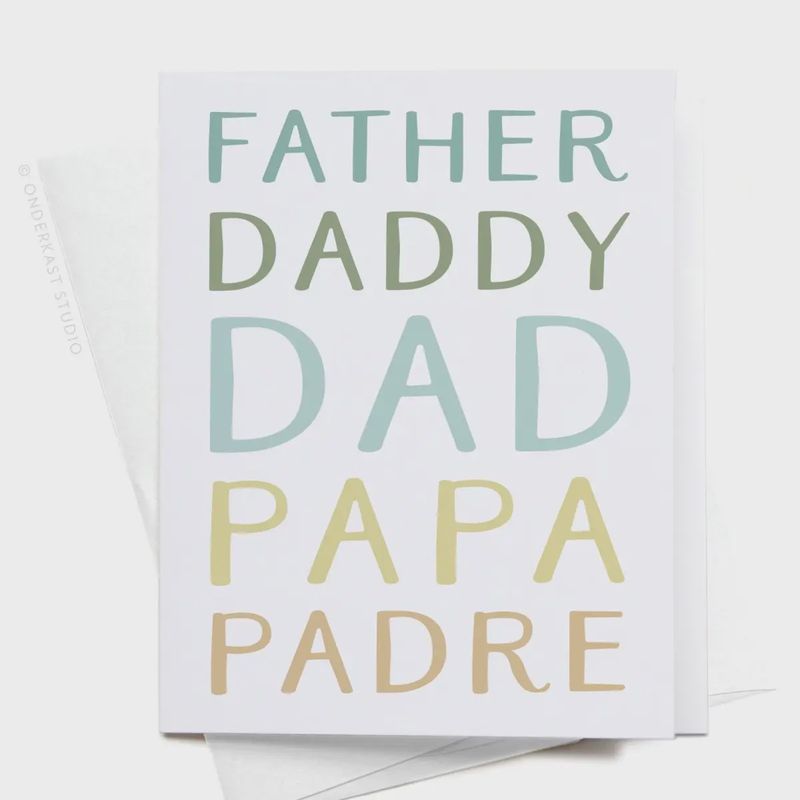 Father Daddy Dad Papa Padre Greeting Card