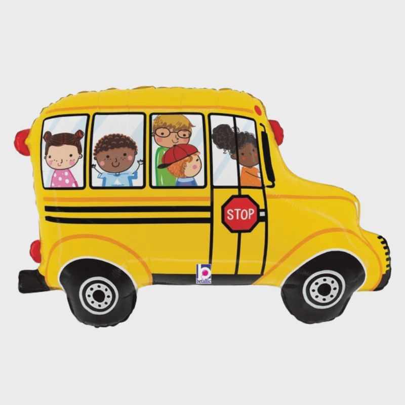 School Bus Foil Balloon