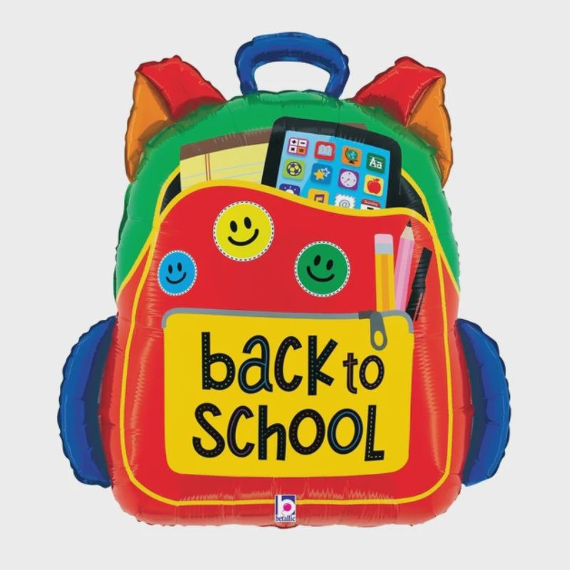 Back to School Backpack Foil Balloon