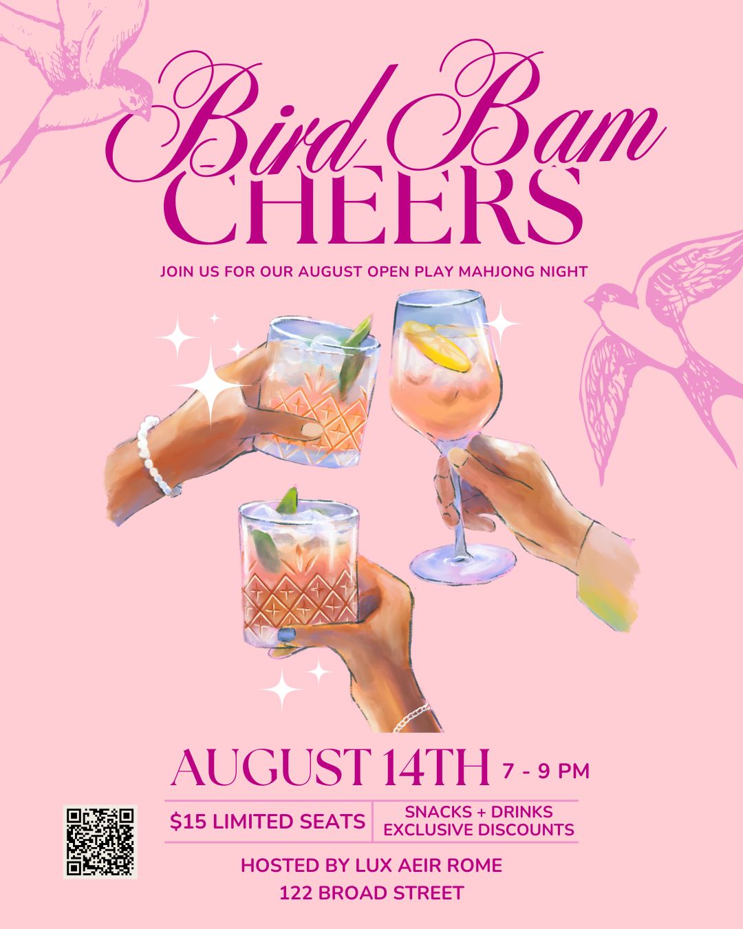 Bird Bam Cheers - Mahjong  Open Play