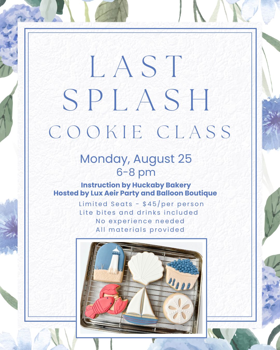 Last Splash Cookie Class