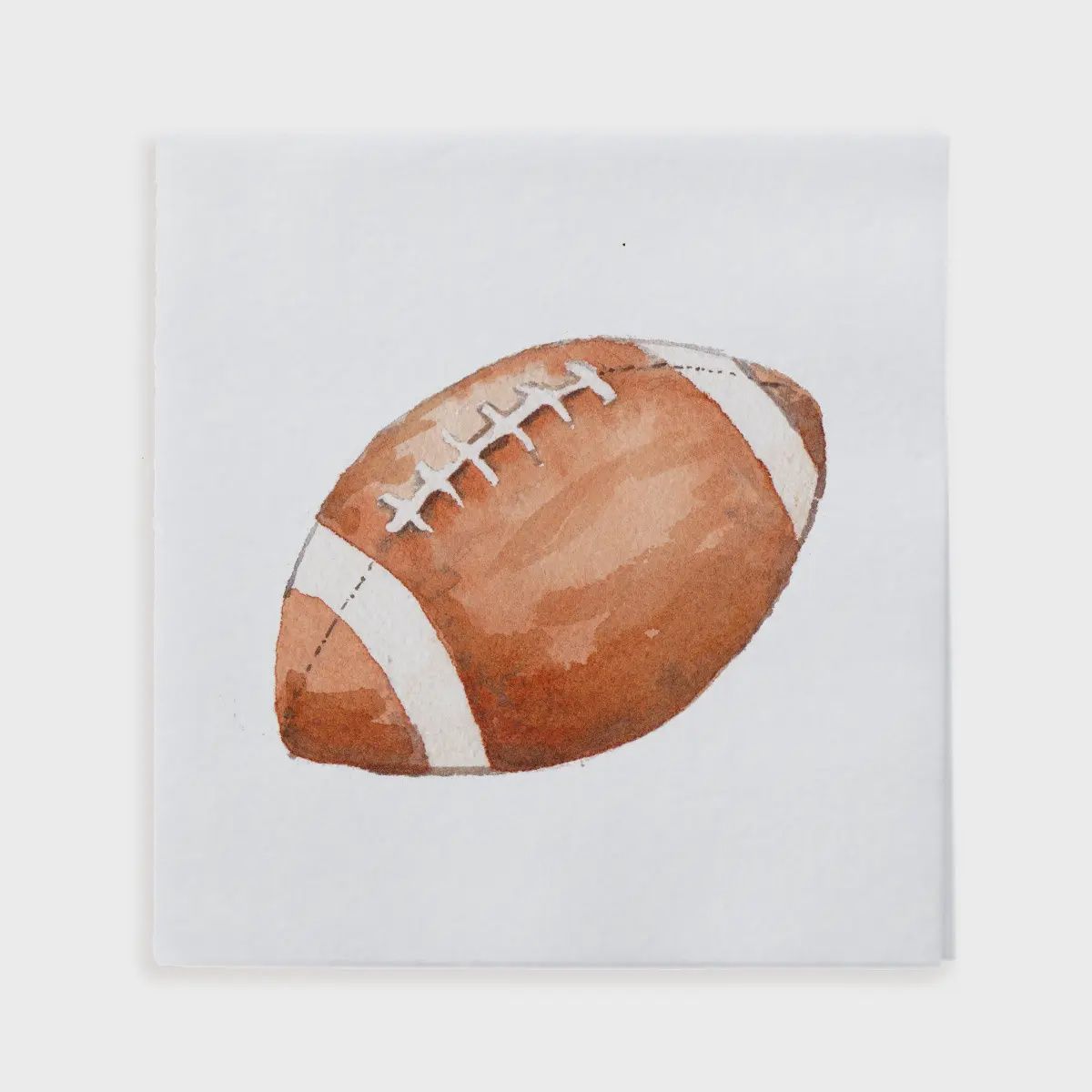 Watercolor Football Game Day Cocktail Napkins