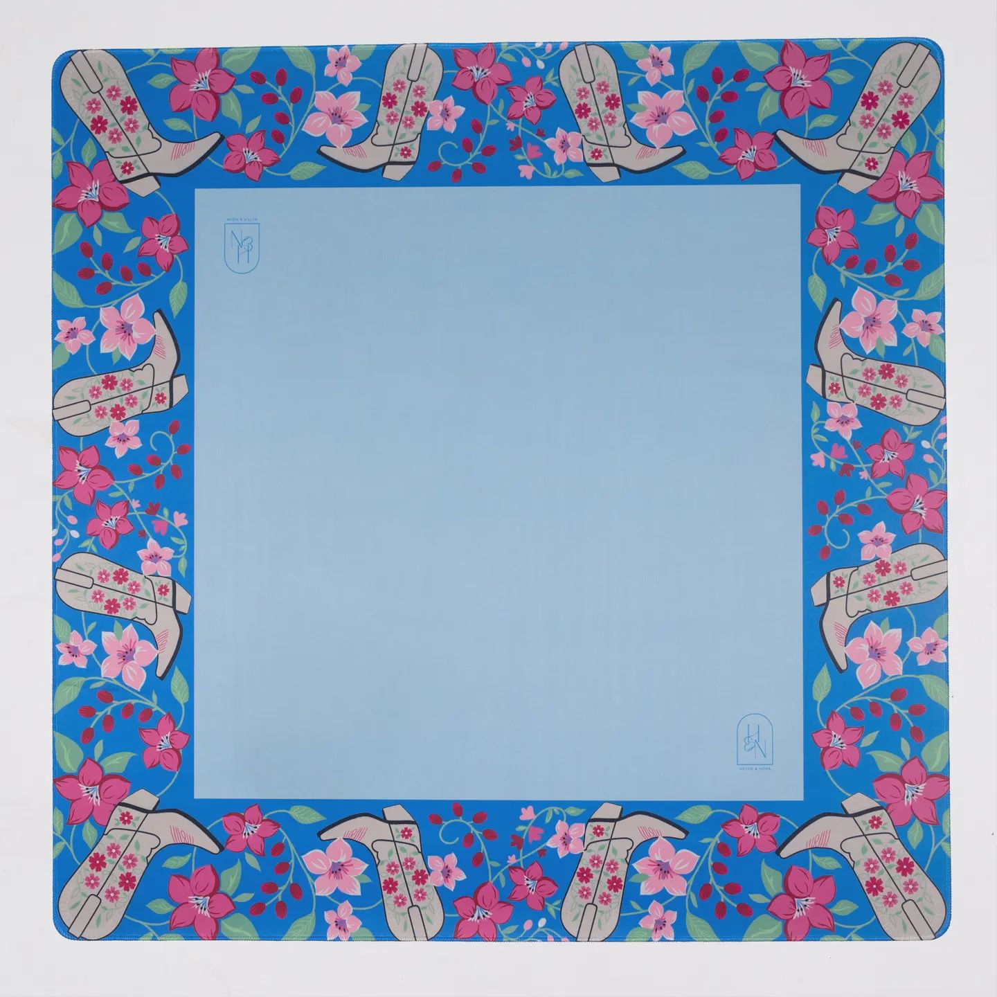 Blue Cowboy Boot Mahjong Mat