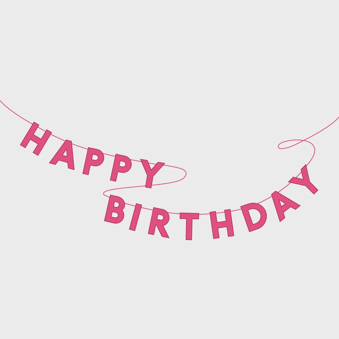 HOT PINK HAPPY BIRTHDAY BANNER