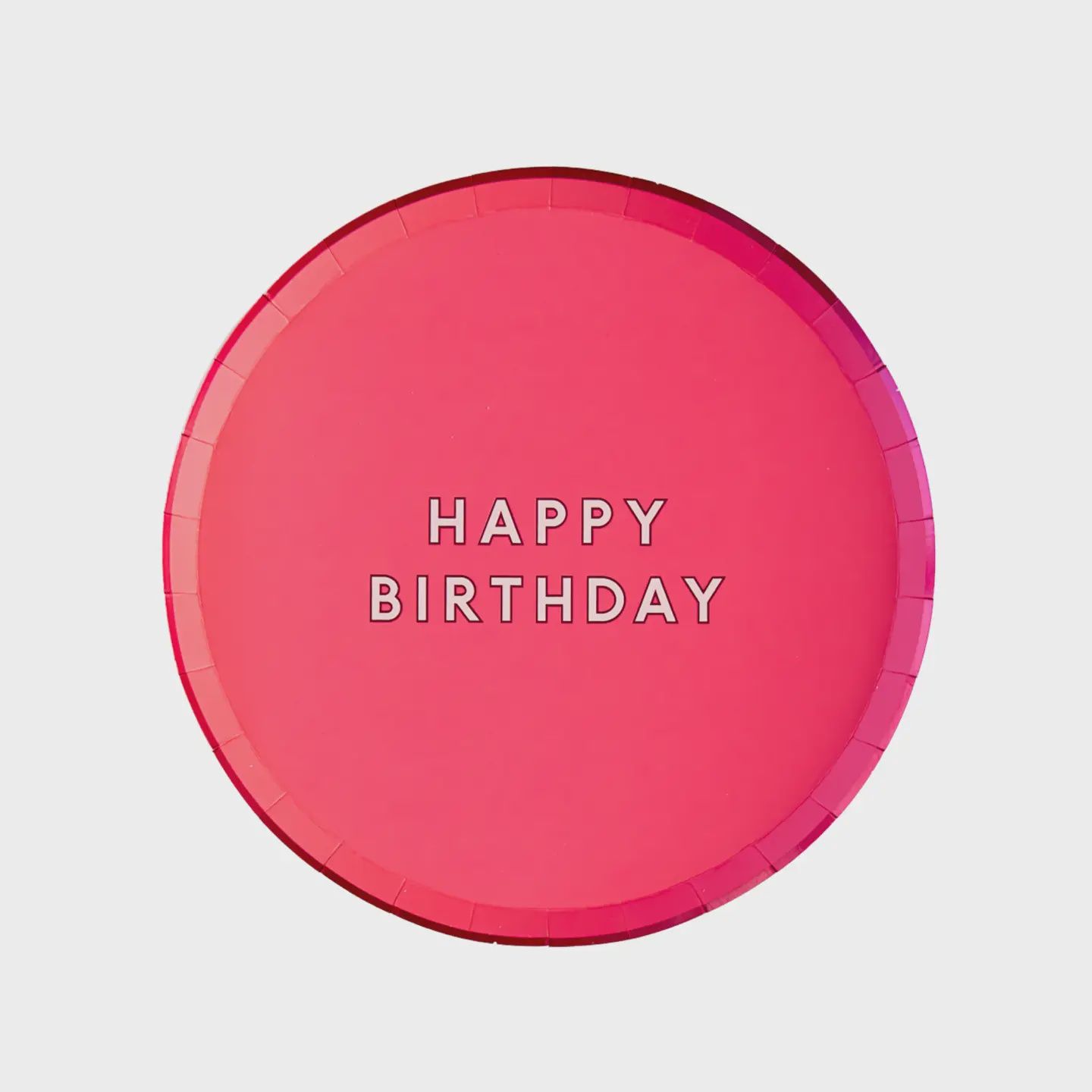 HOT PINK SIGNATURE HAPPY BIRTHDAY SMALL PLATES